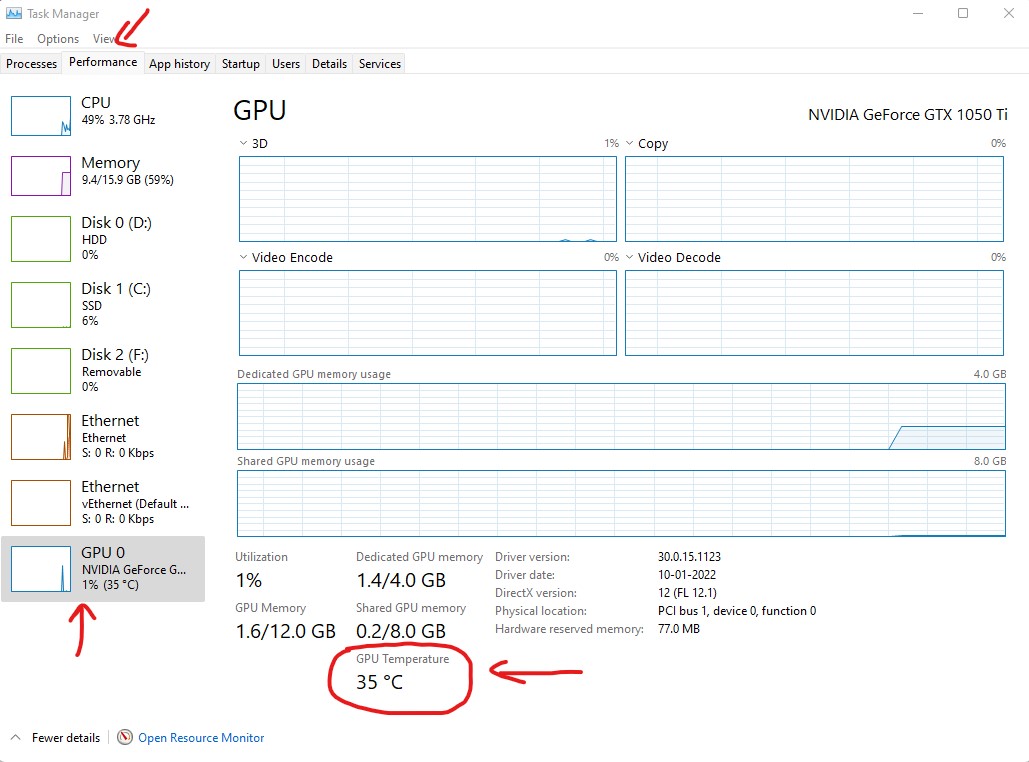 How To Check Graphics Card's(GPU) Temperature In Windows 11 - Tricknology