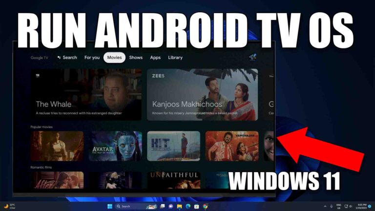 run android tv on windows 11