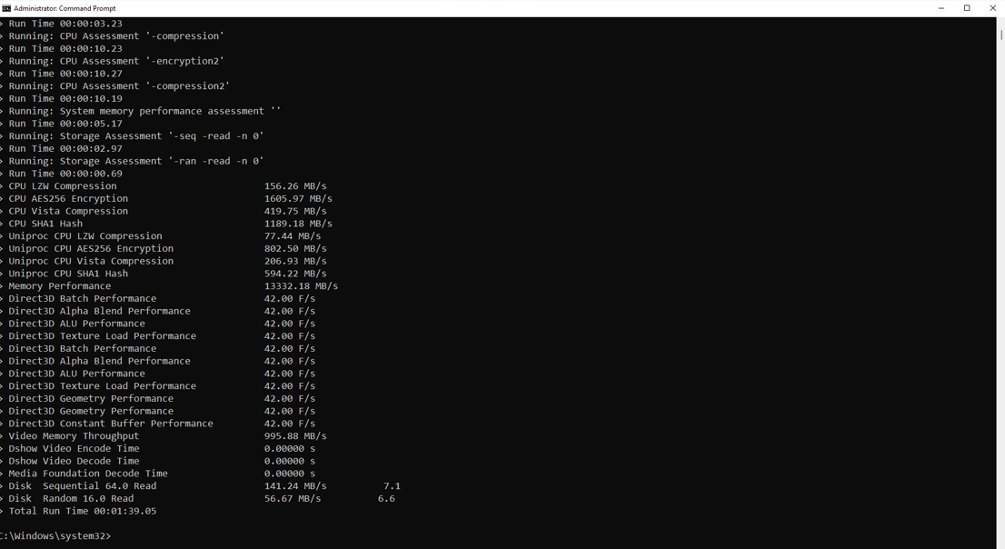 Computer Performance Benchmark Test on Windows 11 Using CMD ...